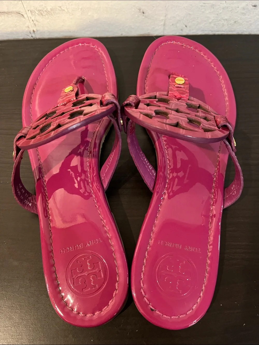 Tory Burch Miller patent sandals